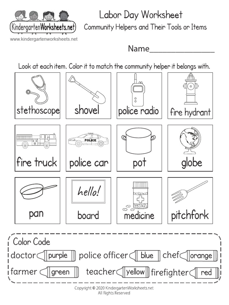 Labor Day Careers Worksheet | PDF