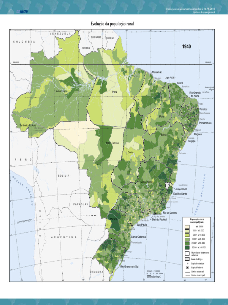 Evolucao Da Populacao Rural Mapas | PDF | Brasil