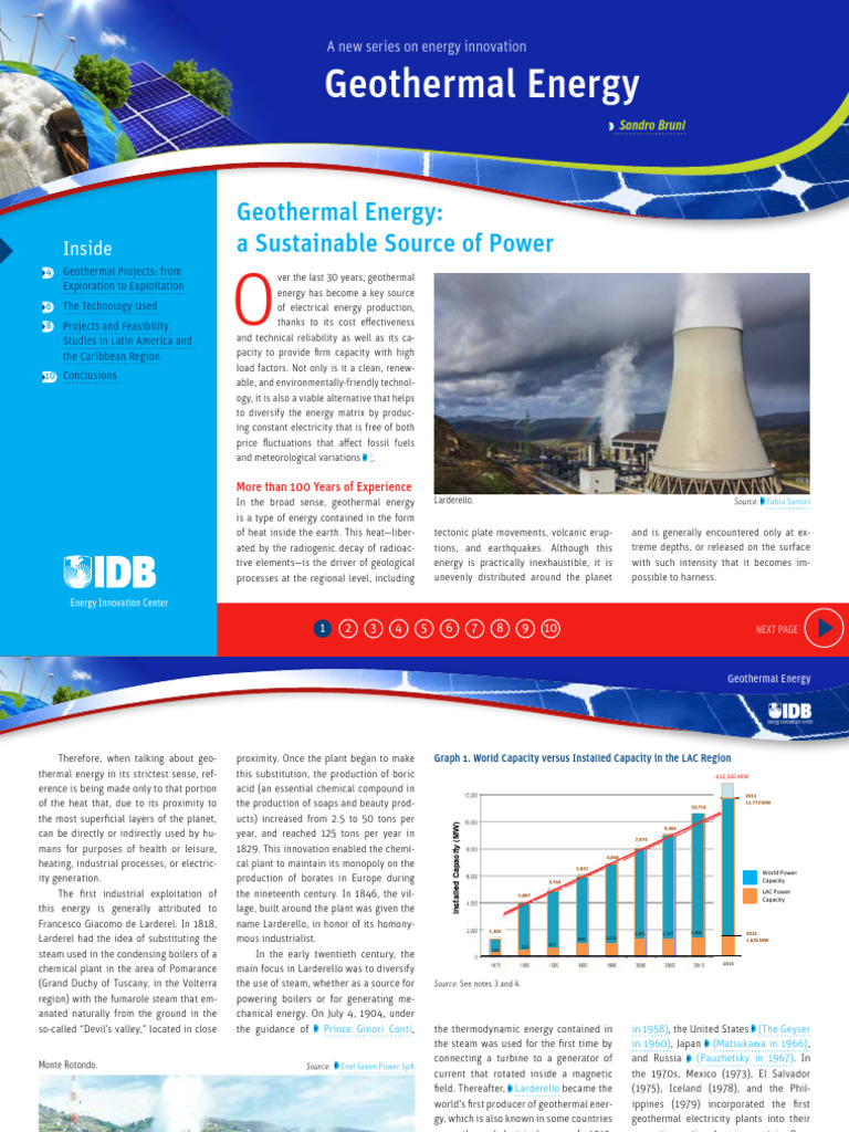 Geothermal Energy a Sustainable Source of Power | PDF | Geothermal ...
