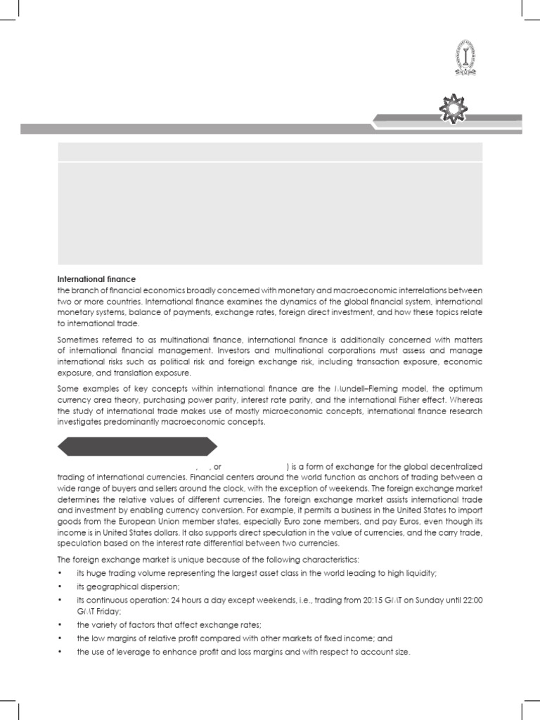 Forex Fundamentals CWA Notes | PDF | Foreign Exchange Market | Exchange ...