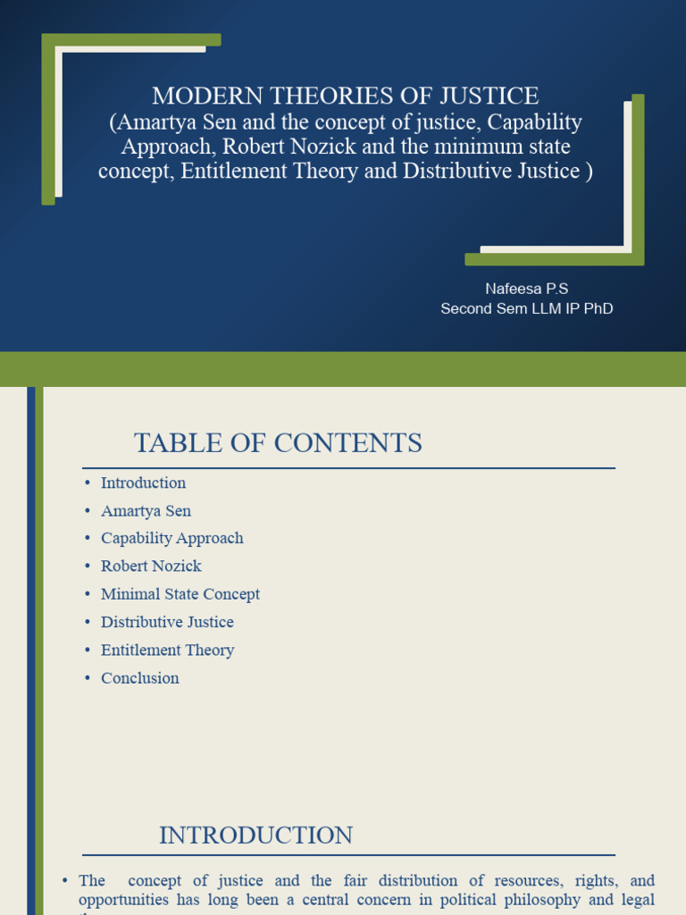 Modern Theories of Justice.pptx | PDF | Justice | Crime & Violence