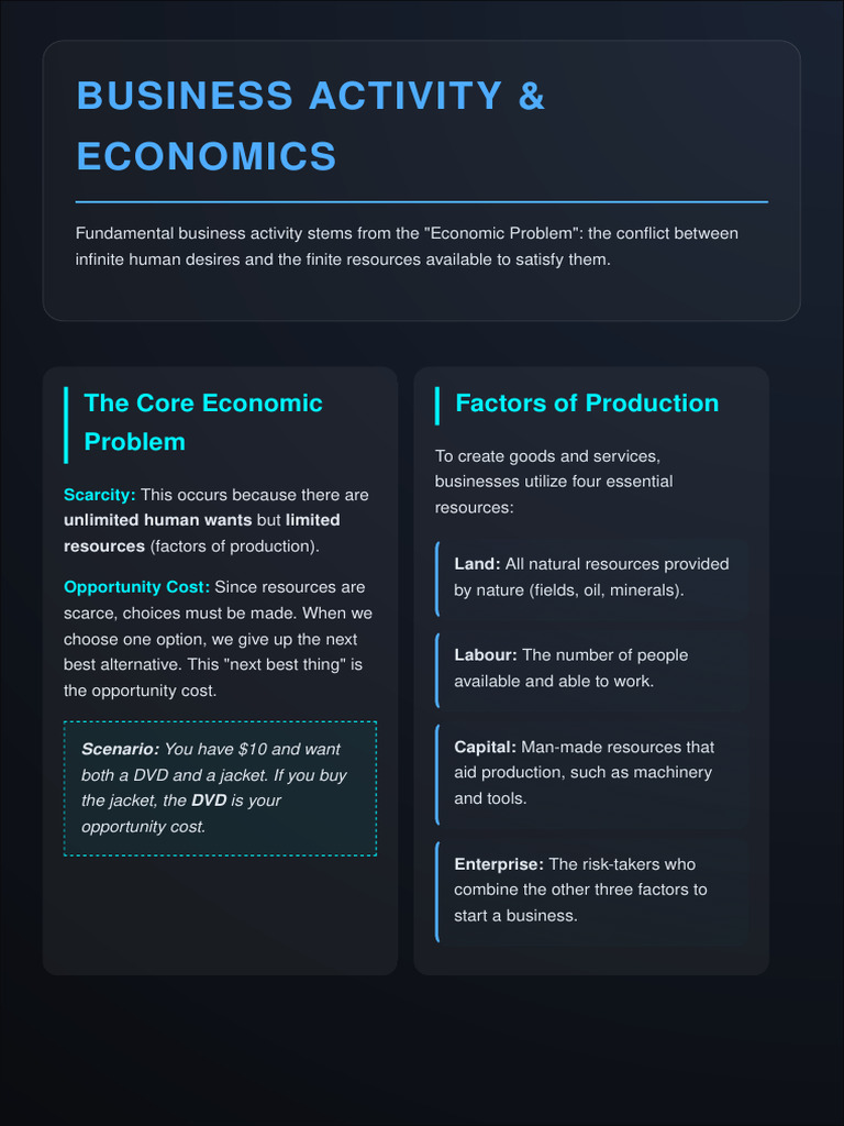 Business Activity Overview (1) | PDF | Opportunity Cost | Business
