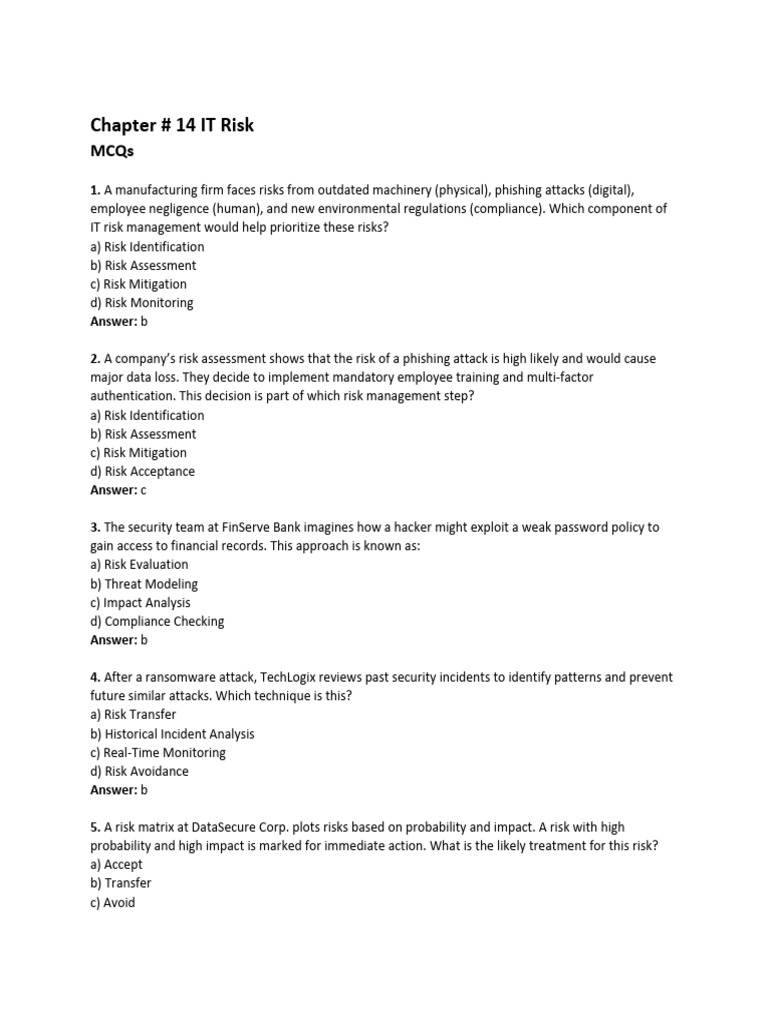 Chapter # 14 (MCQs Structured Questions) | PDF | Security | Computer ...