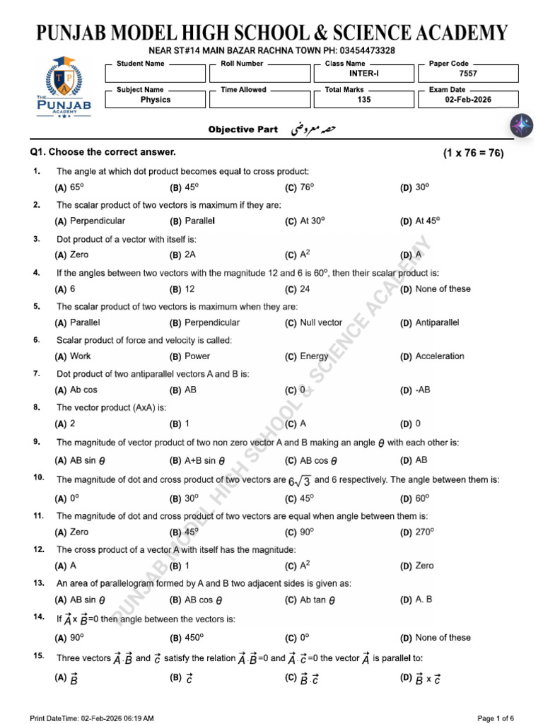 Practice Paper 2 | PDF