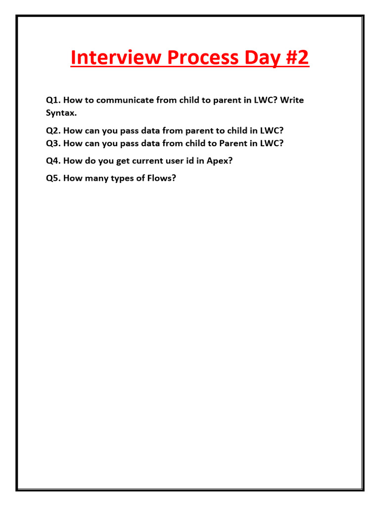 Interview Process Day #2 | PDF | Software Development | Software