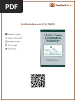 Electric Power Distribution Reliability 1st Edition Richard E