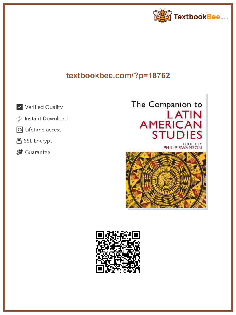 The Companion to Latin American Studies Philip Swanson Kindle & PDF ...