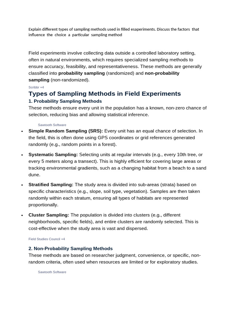 4-Explain Different Types of Sampling Methods Used in Filled ...
