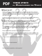 PRT Guidelines for English 30-1 | PDF | Essays | Test (Assessment)