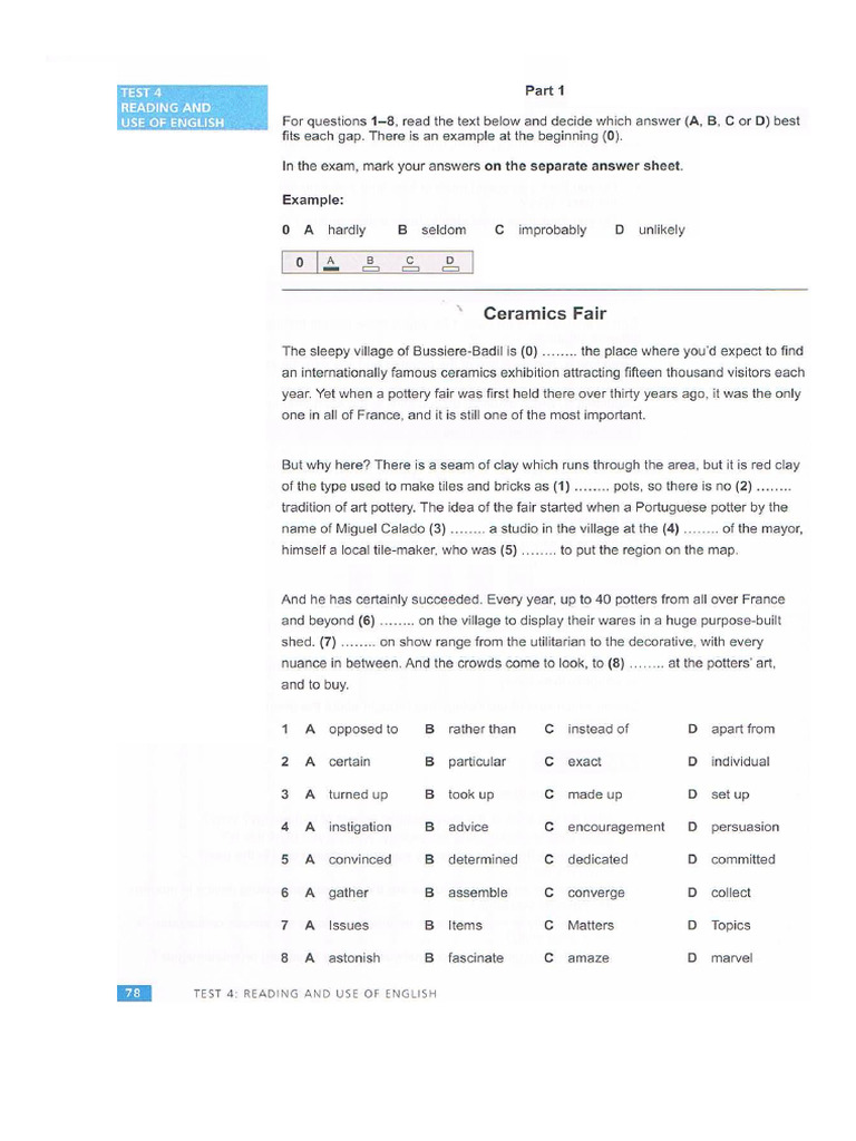Cae Practice Tests Plus 2 Test 4 | PDF