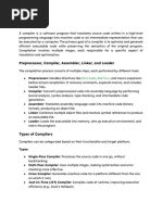 RGPV Compiler Design Revision Notes | PDF | Parsing | Computer Programming