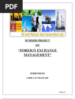 "Foreign Exchange Management": Summer Project ON