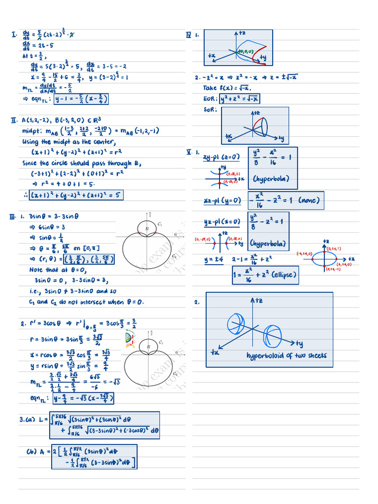 Math 22 Sample LE 3 Solutions | PDF