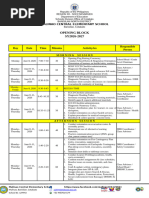 ACTION PLAN FOR OPENING BLOCK (1 of 2) | PDF | Teachers | Lesson Plan