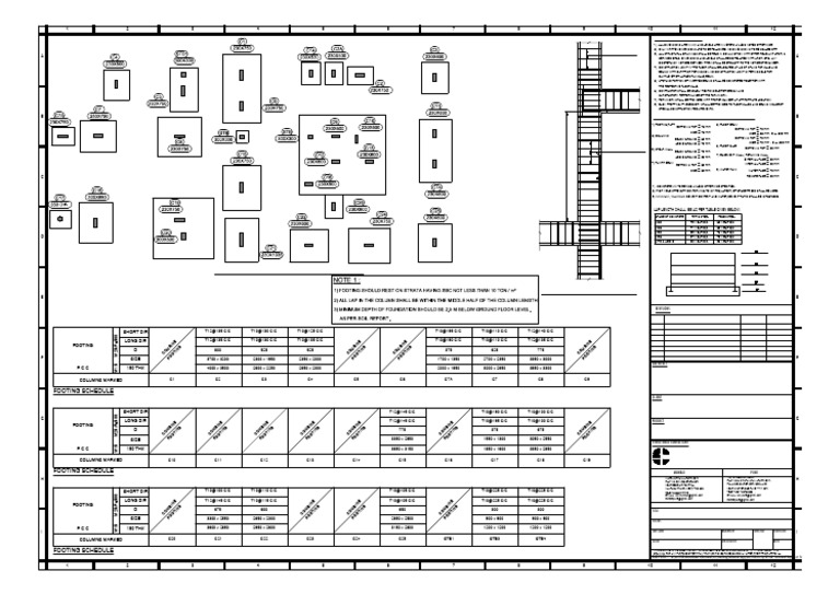 Ecc-768-Str-lyt-01-A0 Structural Layout at Foundation Level | PDF ...