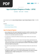 Agro-Ecological Zones of India | PDF | Agriculture | Crops