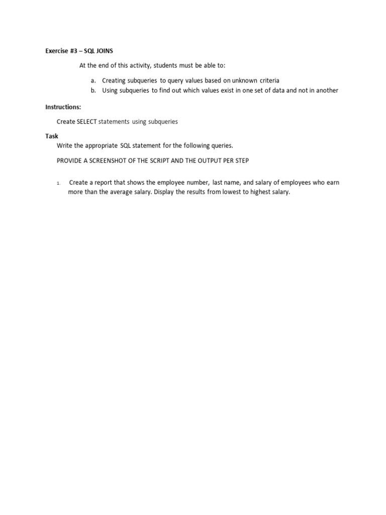 Group 22 - Exercise 4-Subqueries | PDF | Data Management | Computing