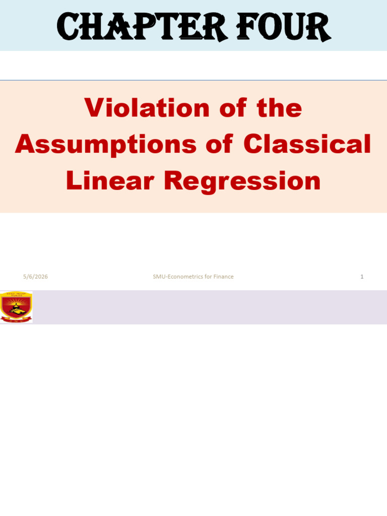 Cha 4 Econometrics 4 Finance P 2 | PDF | Errors And Residuals ...