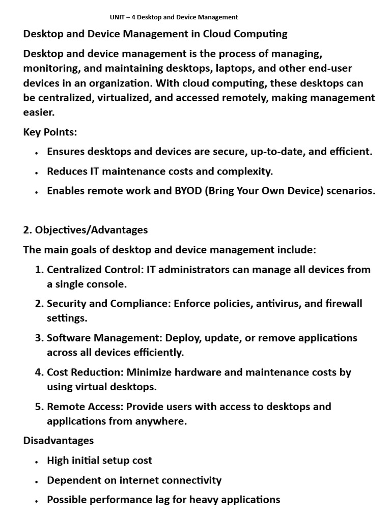 UNIT 4 Cloud Computing End Sem | PDF | Virtualization | Desktop ...