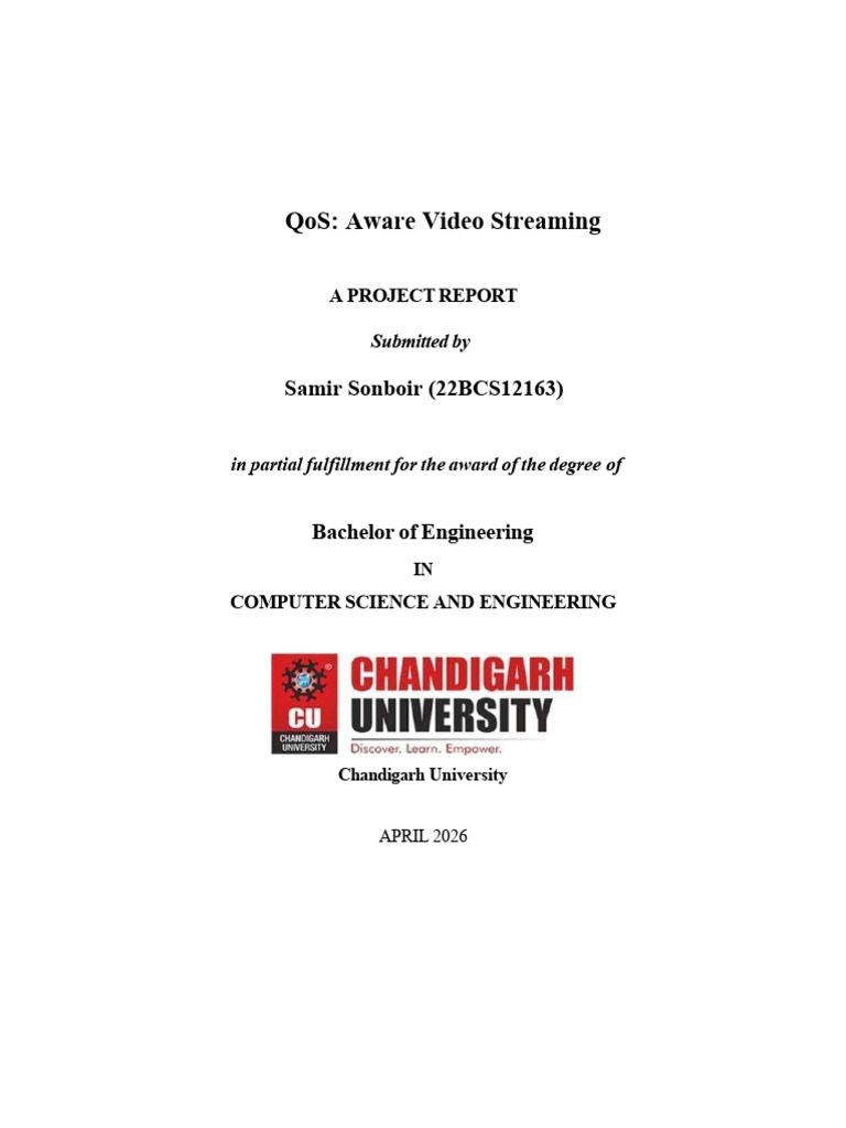 QoS Report | PDF | Wireless Ad Hoc Network | Quality Of Service