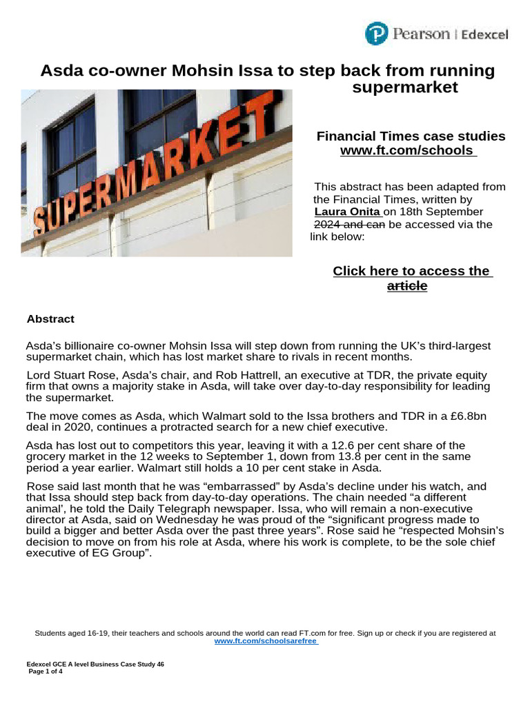 gcse-case-study-46-asda-october-2024-b | PDF | Business