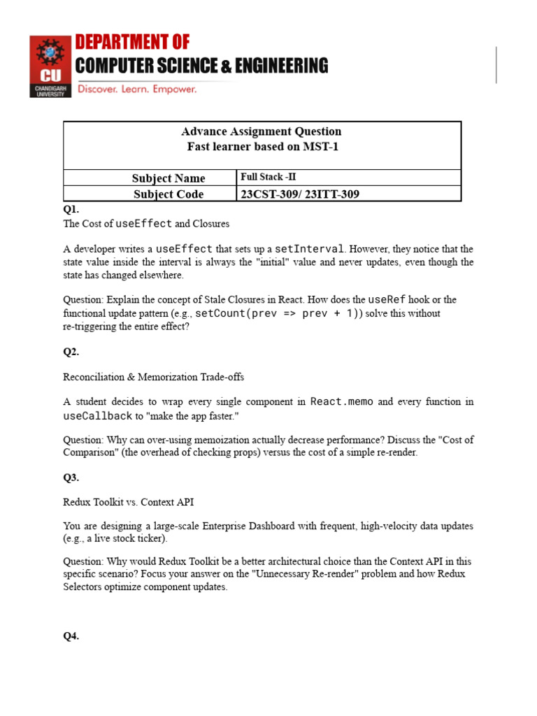 FSD II Fast Learners Assignment | PDF