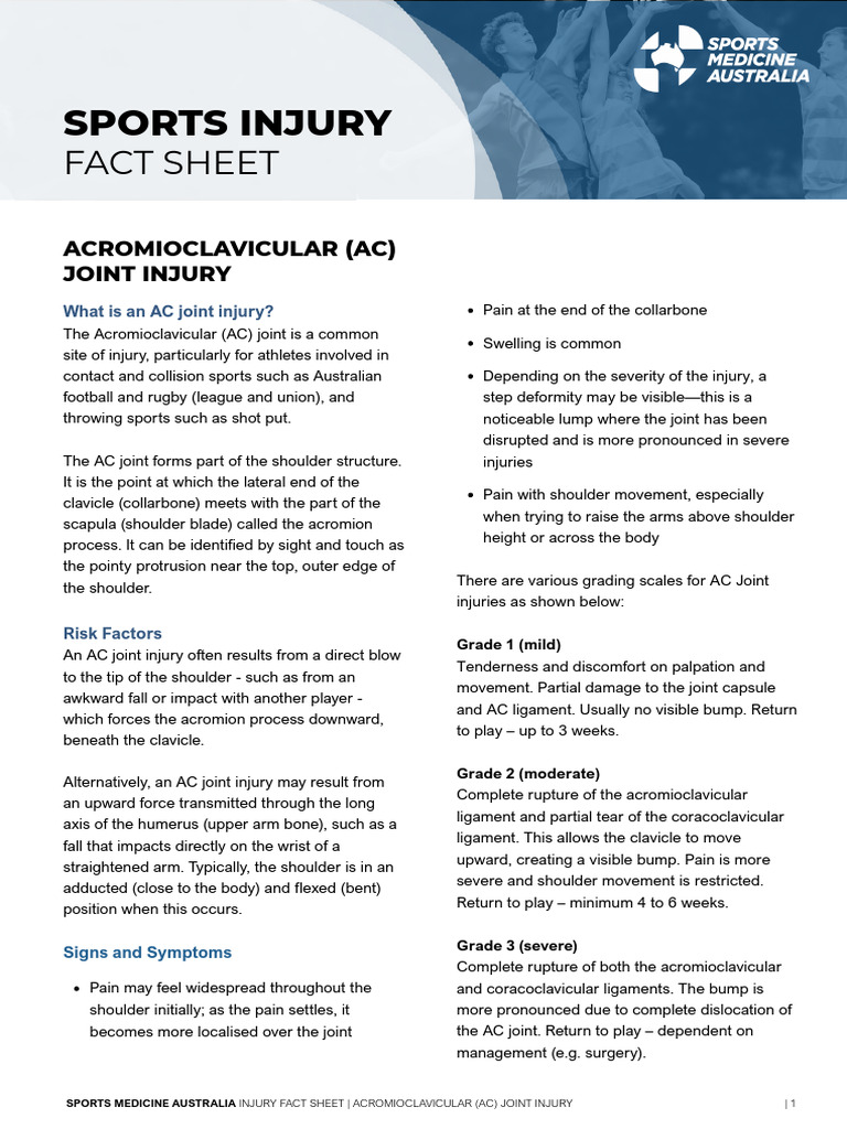 Acromioclavicular-AC-Joint-Injury | PDF | Shoulder | Clinical Medicine