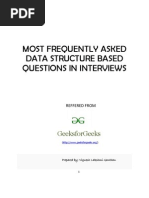 Most Frequently Asked Data Structure Based Questions in Interviews