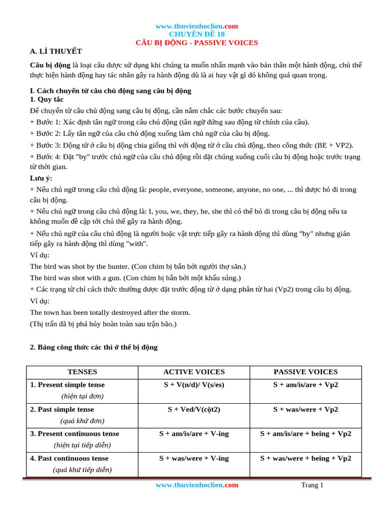 Chuyen de 18 | PDF