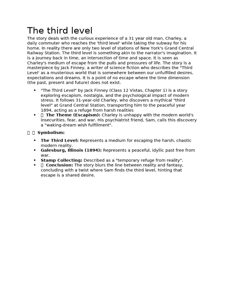 The Third Level | PDF