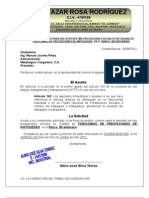 Solicitud Al Patrono para Que Deposite Mis Prestaciones Sociales en Calidad de Fideicomiso de Prestaciones de Antiguedad en El Banco Bicentenario