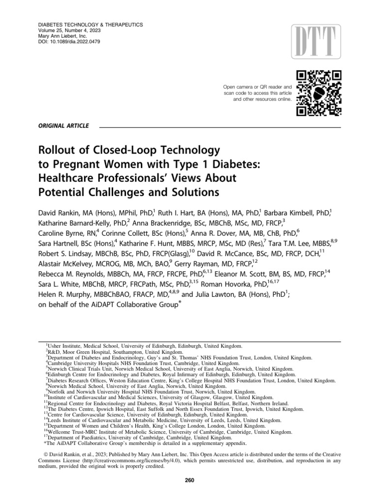 Rollout of Closed-Loop Technology | PDF | Diabetes | Disorders Of ...