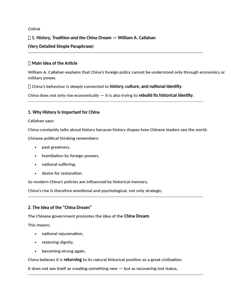 CHINA | PDF | China | World Politics