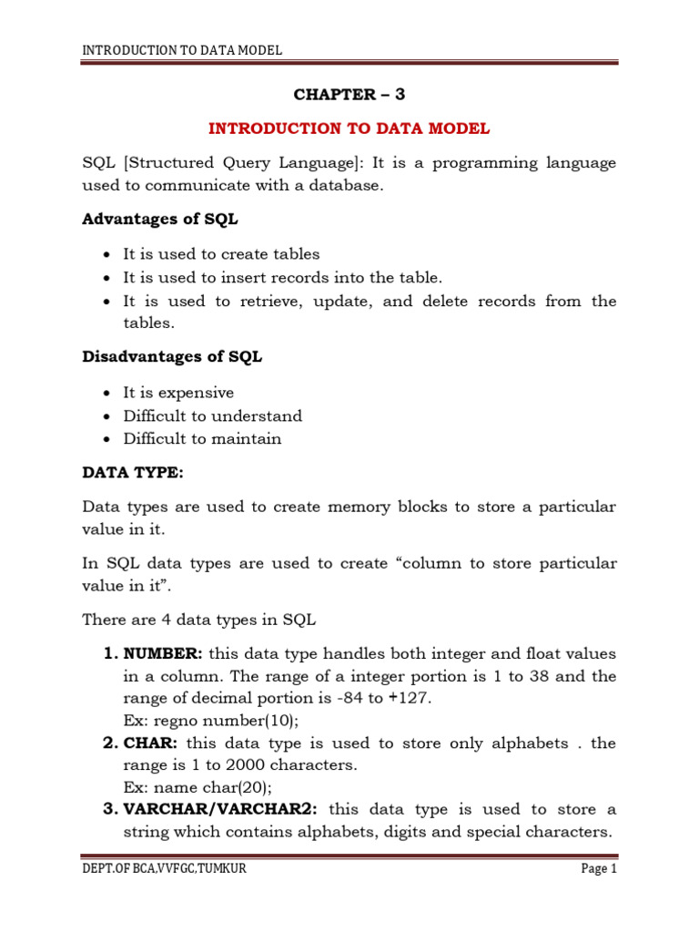 DBMS CHAPTER-3(SQL) | PDF | Database Index | Sql