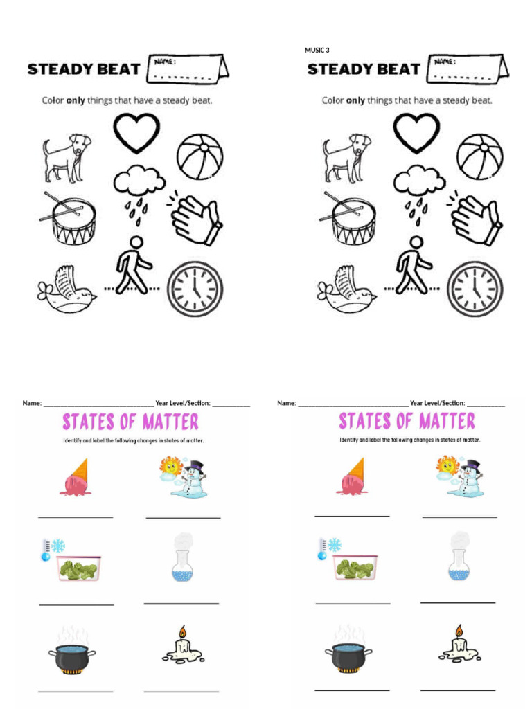 Week 6 Worksheets | PDF