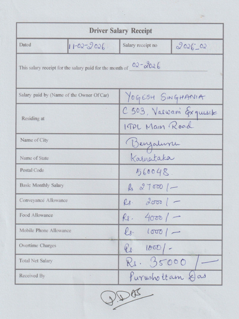 Feb 2026 Driver Bill | PDF