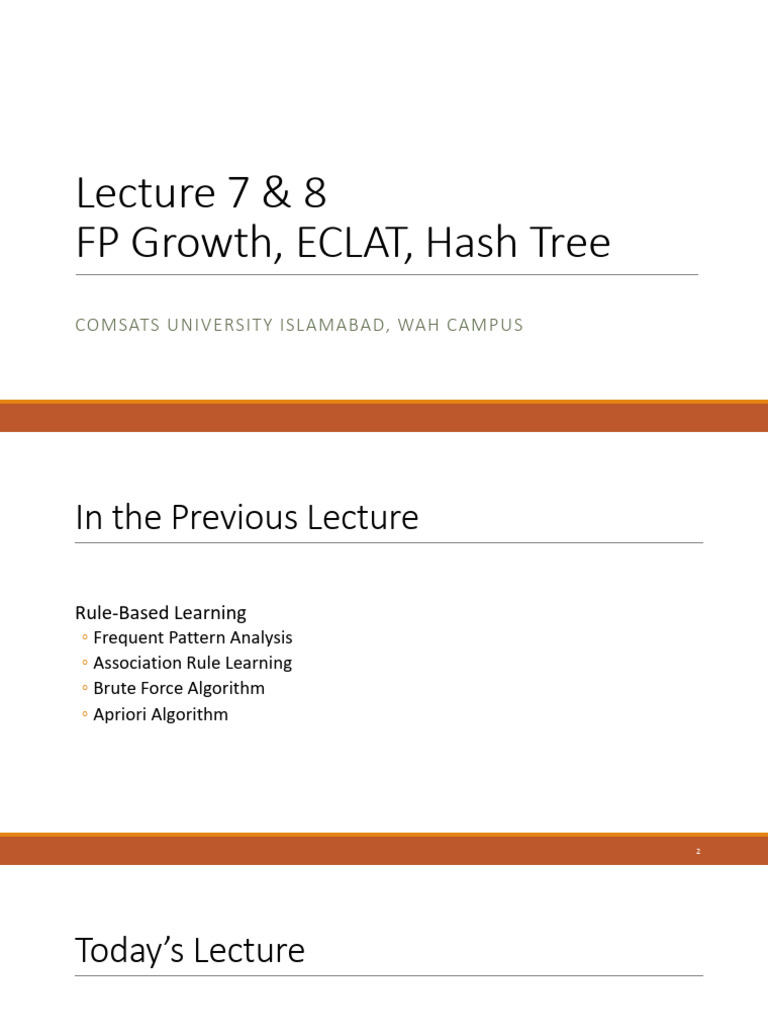 Week 4 Fp Growth , Eclat (1) | PDF | Algorithms And Data Structures ...