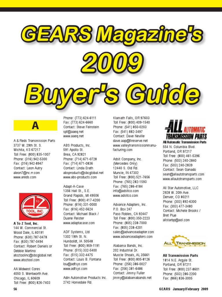 tol 2009 Buyers Guide | PDF | Automotive Industry | Automobiles