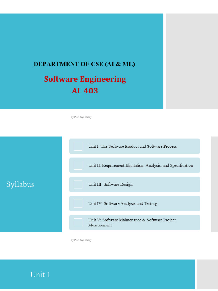 Software Engineering Unit 1 - RGPV University | PDF | Software ...