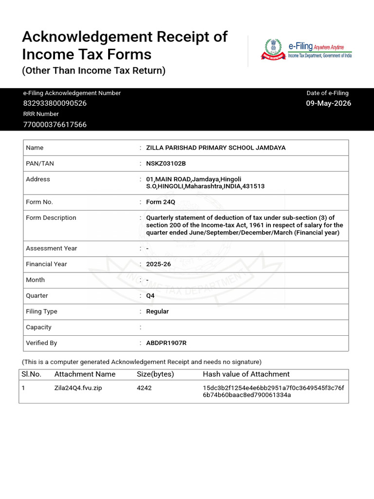 Form 24Q_ARN_770000376617566 | PDF