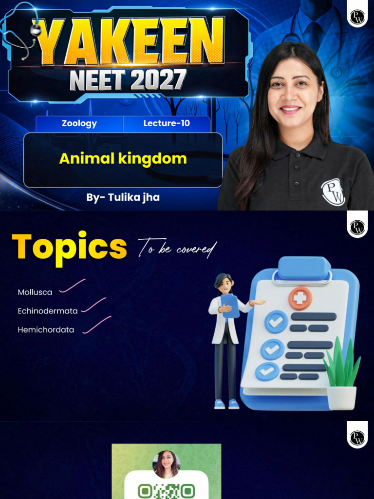 Animal Kingdom 10 Class Notes Yakeen NEET 2027 | PDF
