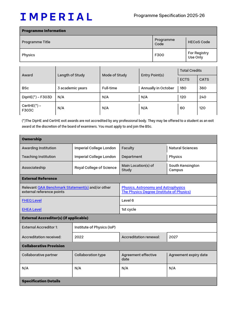 F300 BSC Physics 2025 26 | PDF | Physics | Educational Assessment