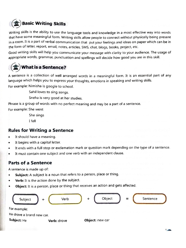 Writing Skills Class IX | PDF