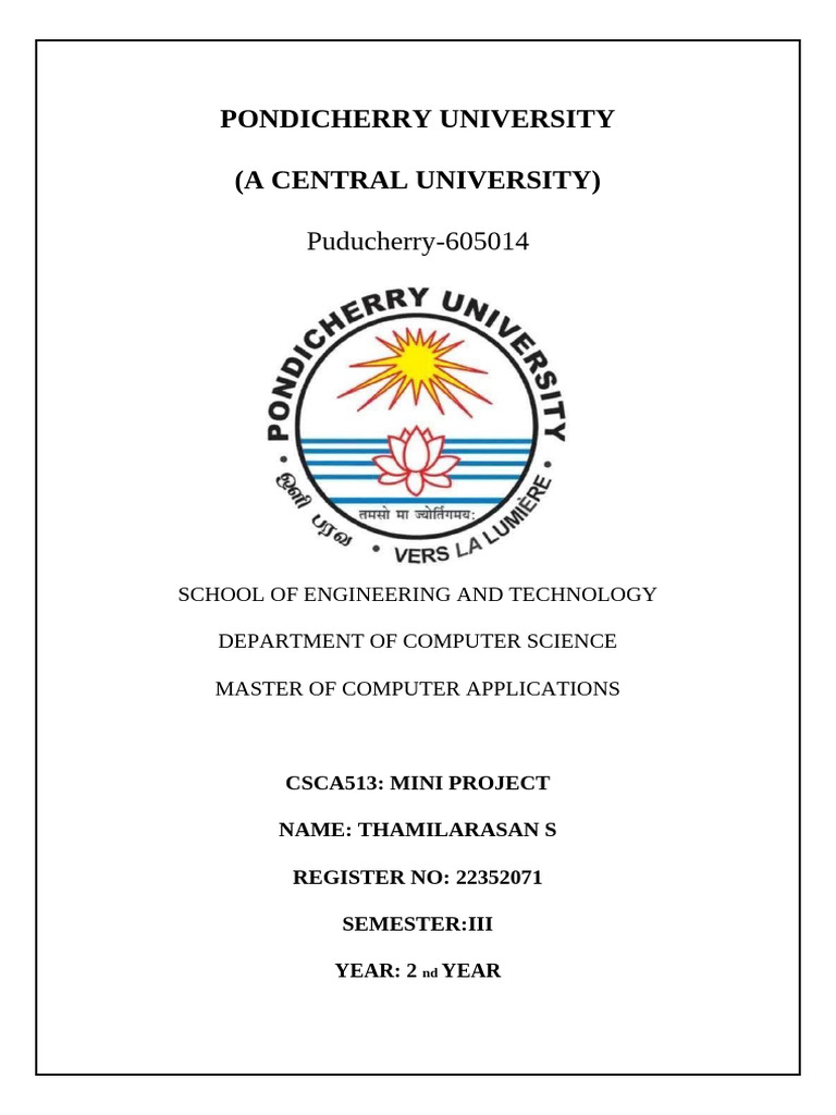 Pondicherry University - Copy | PDF | Php | System