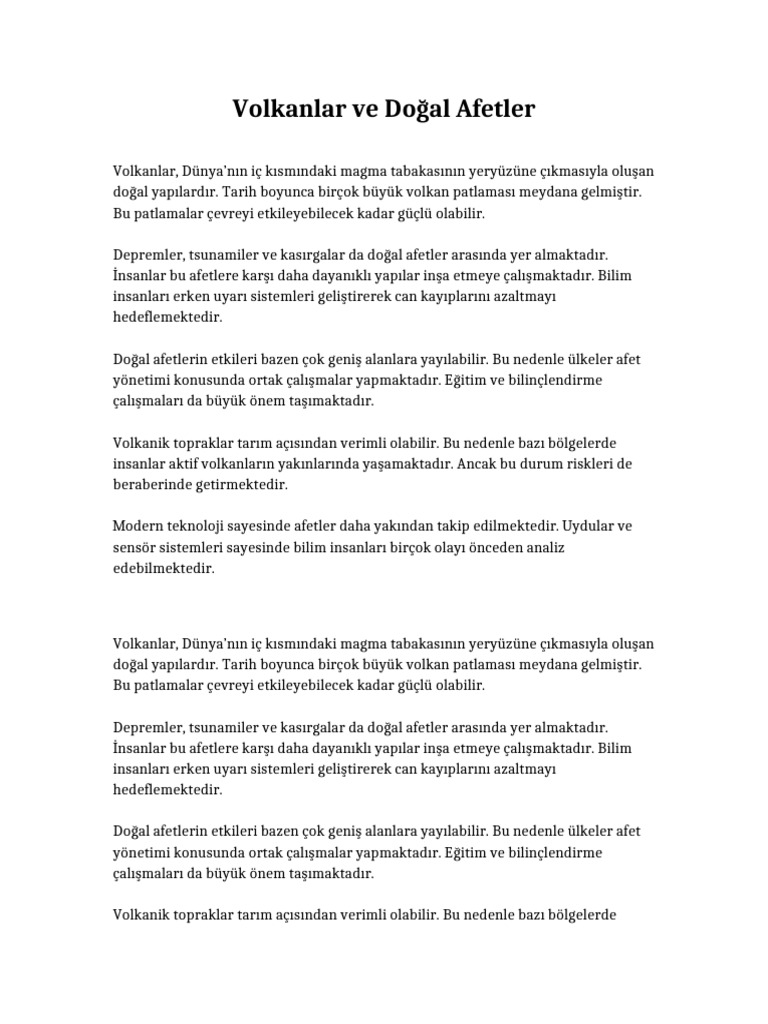 Volkanlar Ve Dogal Afetler | PDF