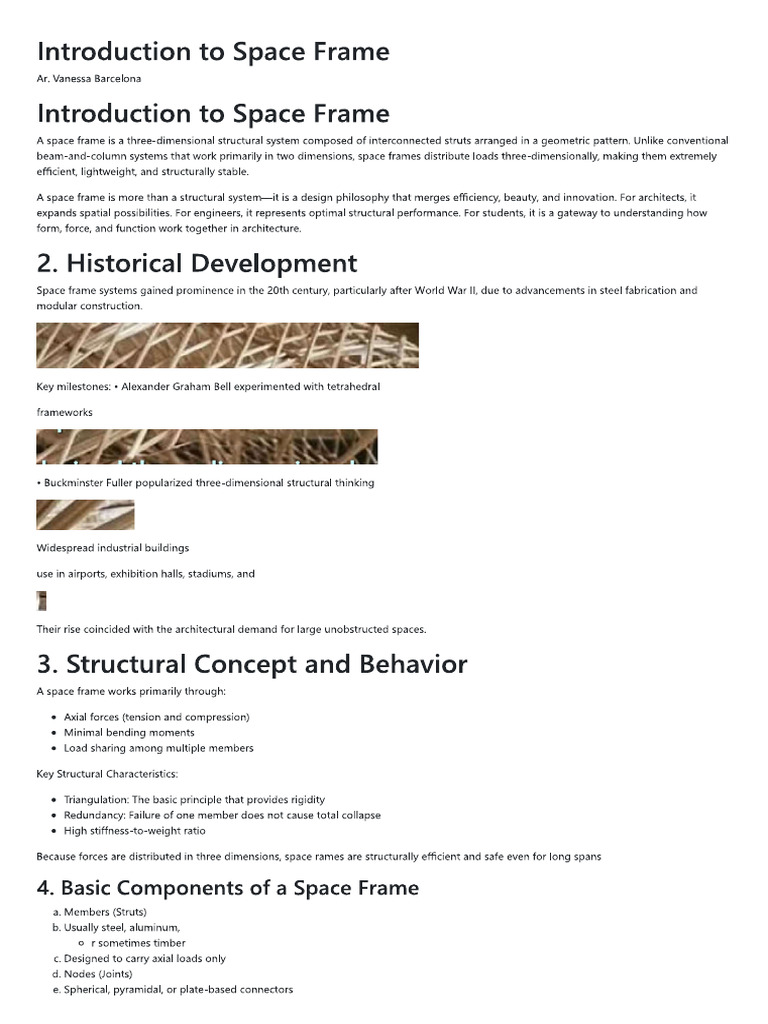 Intro to Space Frame | PDF