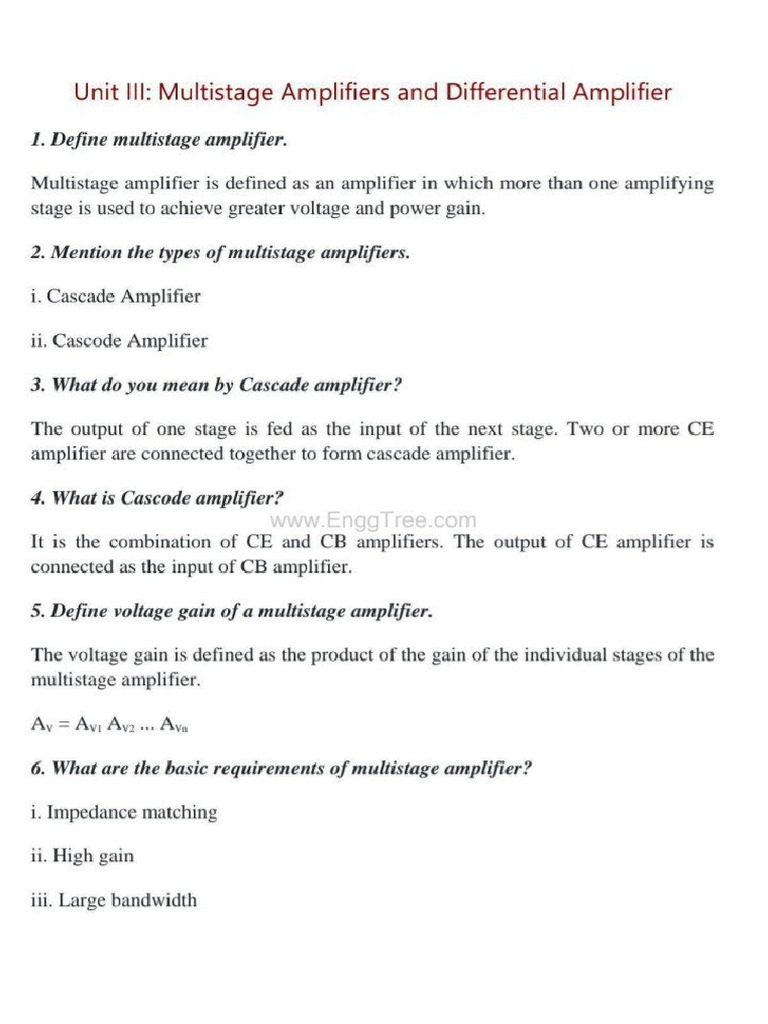 EDC Unit 2 - 2 Marks | PDF