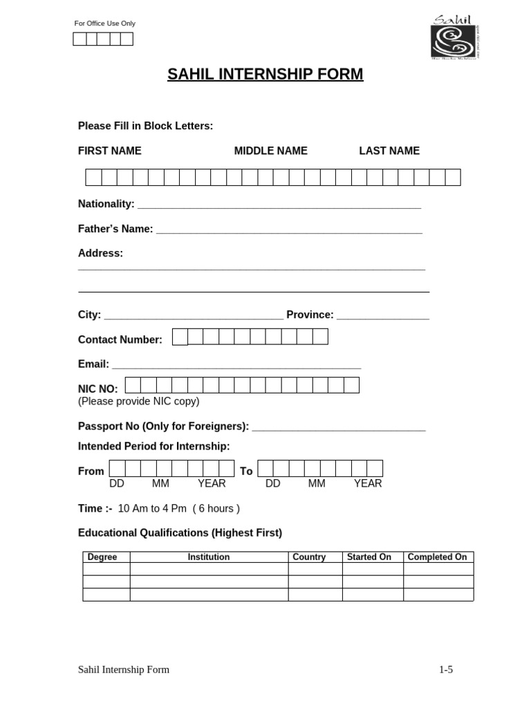 Internship Rules Form | PDF