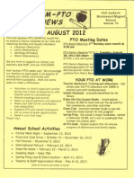 August 2012 Pto Newsletter New