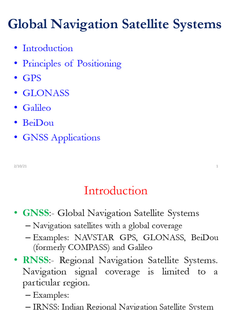 EEGR 3151_Lesson 5_GNSS Positioning | PDF | Global Positioning System ...
